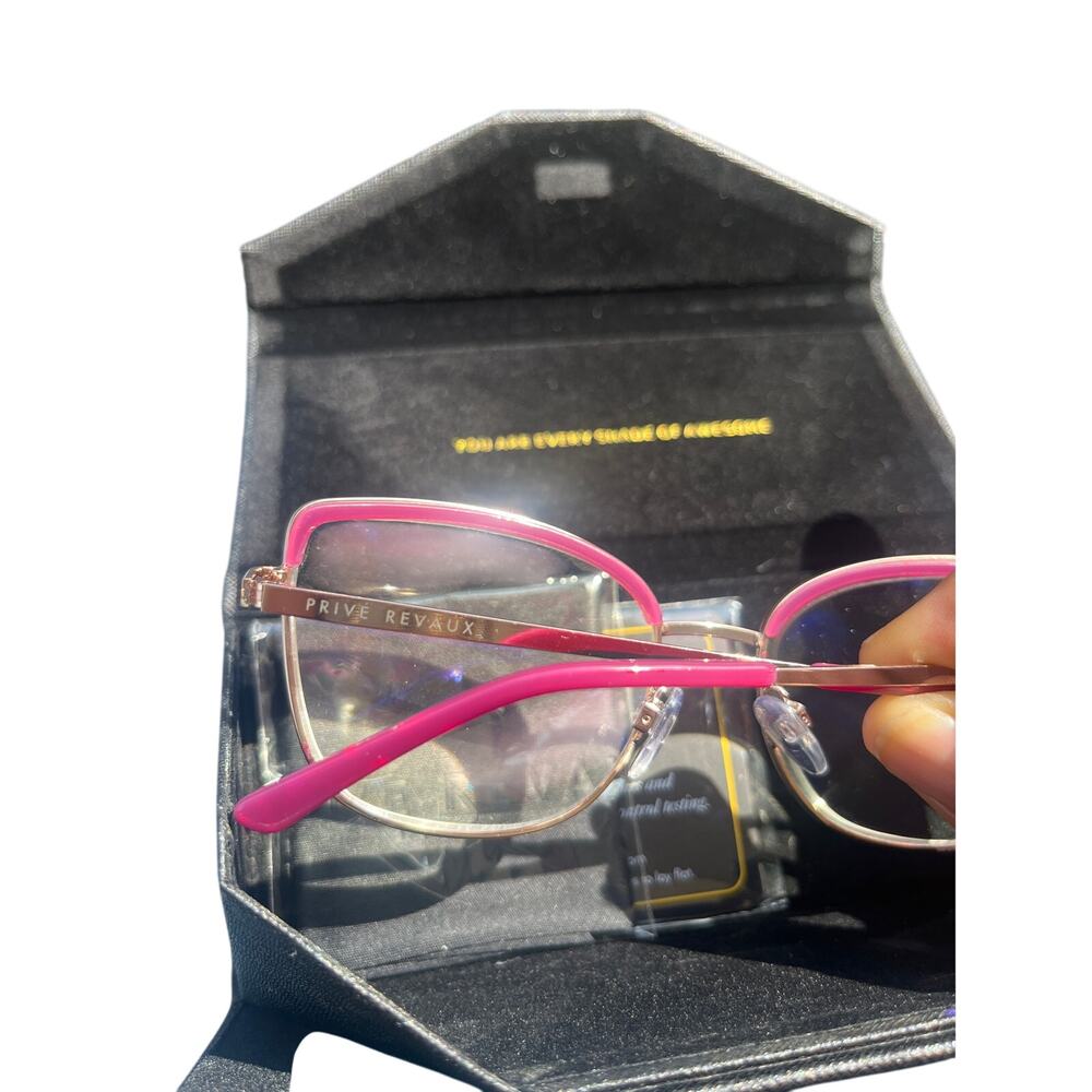 Prive Revaux Copycat Designer Lady Cateye Reading Glasses Maroon Gold - Picture 4 of 5